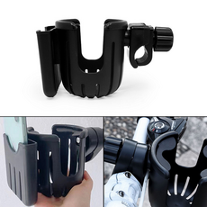 해피J보따리 간편설치 유모차 컵홀더 1P 자전거 킥보드 핸들바 설치용 다용도 2in1 핸드폰 물컵홀더, 상세페이지 참조, 1개