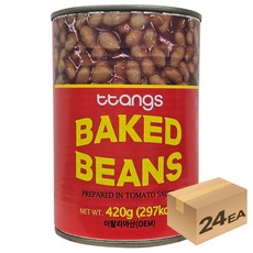 1박스) 땅스 베이키드빈스 부대찌개콩 420g x 24개입, 24개