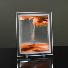 生動的圓點內部框架沙漏 17 x 22 厘米, 橘