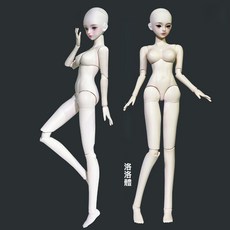 洛洛體BJD娃娃素體 - 六分大胸裸娃 四分六分可動人偶 高顔值帶妝娃頭, 1個, 洛洛躰【6分】【不含頭】,原脖卡
