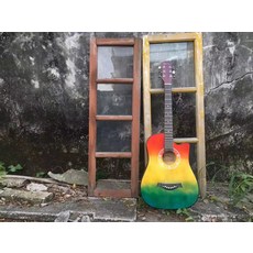 어쿠스틱 통기타 여성용 초보 연습 기타 초보자용 포크, 1개, 38인치 트렌디 3색 풀세트, 38inch