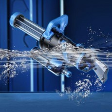 물총 자동 워터건 전동 미니건 성인용 얼음 폭발 워터밤 고압, 블루, 1개