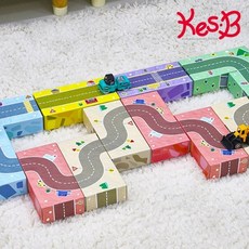 캐스비 종이벽돌블럭 도로 30p, 본품, 1개