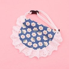 DZER 반려동물 귀여운 면 및 레이스 턱받이 강아지 및 고양이용 만능 애완용품 동물 프린트 디자인, XS, G