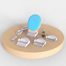 充電靜音理髮電動理髮器剃頭兒童寶寶剃頭髮剃髮防水嬰兒電推子, 藍色標準版(HC300):1個