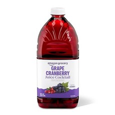 아마존 브랜드 - 해피 벨리 포도 크랜베리 주스 칵테일 6 Amazon Grocery Grape Cranberry Juice Cocktail 64 Fl Oz (Previous, 946ml