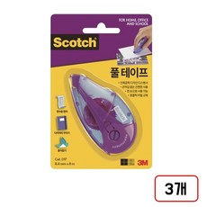3M)투명양면테이프(017), 3개, 017D/8.4mm*8M/M323490