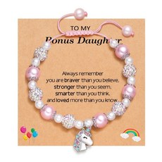 조정 가능한 유니콘 구슬 브레이슬릿 우아한 유니콘 팔찌 패션 짠 구슬 손목 체인 보석 스페셜 선물