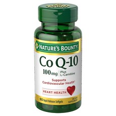 네이쳐스바운티 코엔자임큐텐 100mg L-카르니틴 포함 소프트젤, 1개, 60정