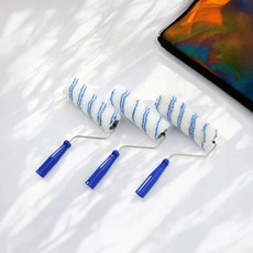 페인트롤러 3p 22cm 블루 가구 보수용 경량 붓 코팅 그립감