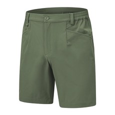 Rdruko 남성용 스트레치 골프 반바지 17.8cm(7인치) 드레스 캐주얼 빠른 건조 신축성 허리 경량 플랫 프론트 작업 반바지 베이지. 32