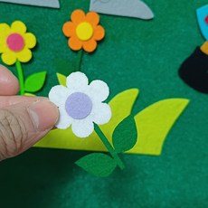 줄기꽃 (소) 환경판 꾸미기 꽃밭 6송이 펠트지