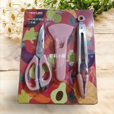NEOFLAM 多功能料理剪刀食物夾三件組 (香草雪酪/粉紅色/綠色), 1個