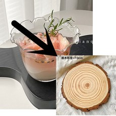 花邊碗 甜品碗 水果沙拉碗 可愛少女心透明玻璃碗 高顏值餐具 糖水碗, 原木杯墊, 1個
