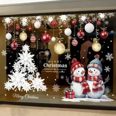 [NEW 디자인] 히아데스 크리스마스 스티커 윈도우 장식 창문데코 스티커-XMSK501, 2번 옵션