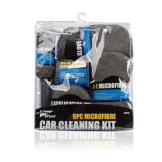 ProUser 9件式超細纖維洗車套裝，汽車清潔組，多功能清潔布，洗車手套，輪胎刷, 9個