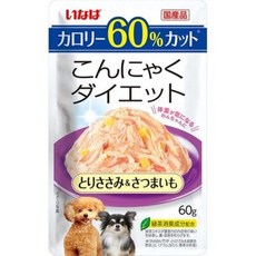 いなば 蒟蒻低卡體重管理狗零食 雞肉地瓜口味, 60g, 1個, DRP-17雞肉+地瓜