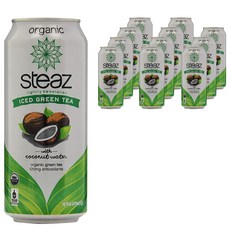 스티즈 라이틀리 스위튼드 아이스드 그린 티 473ml, 12개, 코코넛 워터(Coconut Water)