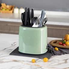 나이스나 분리세척 물빠짐 칼꽂이 수저통 13구, 그린
