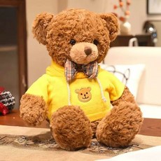 수제 테디베어 곰인형 수면인형 애착인형 곰돌이 선물 러블리, 1개, G. 노란색