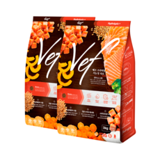 Vef 8free 전연령 강아지 사료, 가수분해연어, 3kg, 2개