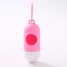 디펜서 일회용 애완 동물 개 쓰레기 봉투 거치대 플라스틱 케이스 캐리어 처리 똥 1, 02 pk we