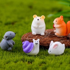 디오라마 미니어처하우스 동물 모형 장식 인테리어소품 1.3X1.5cm 6종 택1, 2호  햄스터 ___10개