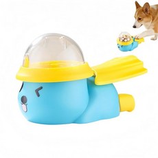 강아지 인터랙티브 간식 디스펜서 장난감 인터랙티브 고양이 강아지 퍼즐 장난감 건강한 식습관을 위한 강아지 음식 간식 수유 디스펜서 소형 및 중형 (화이트/오렌지), 블루/옐로우