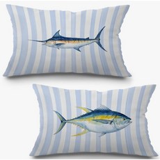 Exqcom Vintage Oysters Coastal Beach Pillow Covers 18x18 Beachy Room Decor Aesthetic Retro Coastal, 해변 베개 커버-m