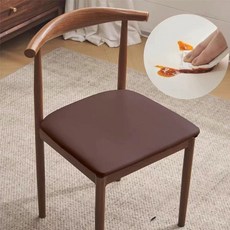 식탁 의자 쿠션 PU가죽 커버 천갈이 의자커버 탈착식 리폼, C. PU 방석 커버 3543cm, G. 커피