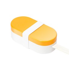 Equator휴대용 접이식 물병+반려동물 사료병 2 in 1 반려견 반려묘 산책용, 1개, 황백색