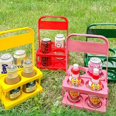 맥주캐리어 휴대용 접이식 음료수 커피 음료 보관함 트레이 캐리어, 블랙, 1개, 1개