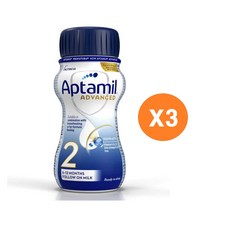 압타밀 액상분유 어드밴스 2단계 (6-12개월) 200ml 3개 (유통기한 2026.6.21)