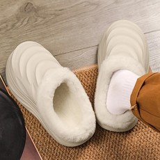 투니스 남성 캐주얼 배색 방수 기모 통굽 슬리퍼 4cm