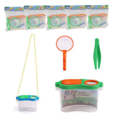 어린이집 유치원 숲체험 야외 신체 바깥놀이 곤충 자연물 나뭇잎 수집통 채집통 세트 5인용, 5세트