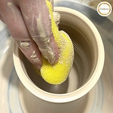 GOLDMEME 도예스펀지 도자기도구, 10개, 노랑color