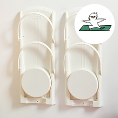 벽걸이 요가매트 거치대 정리함 벽걸이형 화이트, 1개