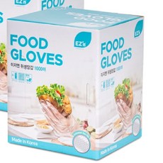 이지엔 위생장갑 푸드 글러브 비닐 장갑 대용량, 1000개, 1세트