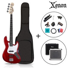 제논 JB-420 입문용 베이스기타 앰프 포함 패키지, 캔디애플레드(R), 1개