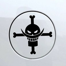 모터사이클 로고스티커 원 수염 반사 캡 자동차 데칼 스티커 방수 흰 로고 오토바이, B. 13cm 연료 탱크 캡 검정색