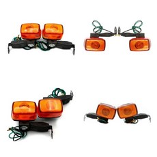 야마하 TTR250 XT225 가와사키 KLX250 혼다 TTR XT KLX XR용 앞뒤 방향지시등 4개, 01 WHITE