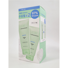 브링그린 알로에97% 수딩젤 300ml + 300ml, 1개, 0.6ml