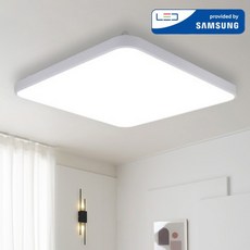 LED 국산 초슬림 방등 60W 삼성칩 조명 플리커프리 주광색, 화이트