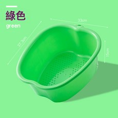 DFMEI 加厚按摩足浴桶 塑料SPA泡腳盆腳底按摩蘋果型足浴盆洗腳桶洗腳盆, 綠色:如圖, 1個