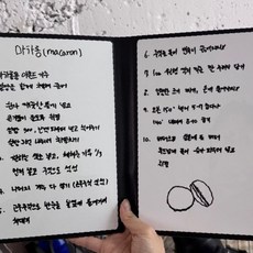 양면 필기 지우개 가능 휴대 노트형 화이트 메모 보드 학습 회의 아이디어 기록, 상세페이지 참조