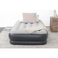 펌프 베개 및 USB 충전기가 내장된 SLEEPLUX 내구성 인플레이터 에어 매트리스, Twin 15"