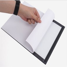 멀티디자인 부착식 PVC 자석프레임 A4 자석게시판, 금색