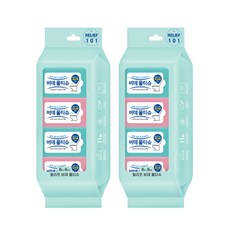 릴리프 휴대용 비데 물티슈, 16개, 8매입, 60g