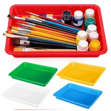 OUNONA 5피스 아트 트레이 공예 활동 서빙 트레이 공예 DIY 프로젝트 페인팅 비즈 정리 용품