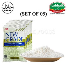 PANDANUS Halal Green Tapioca (Sabudana) Pearl 400g 5ea (Set of 5) / 타피오카 펄 (그린), 1세트